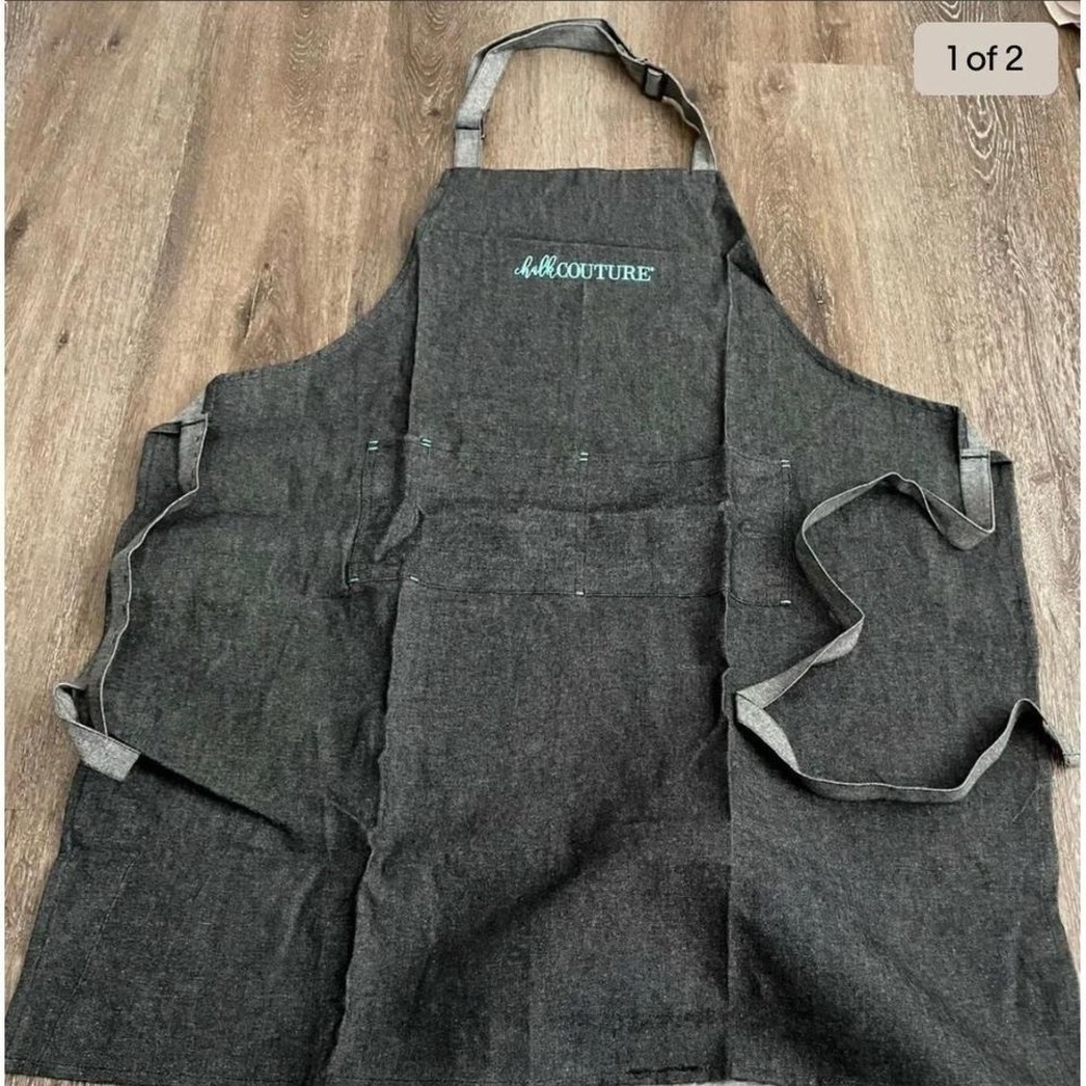 Chalk Couture Apron Gray/Teal New in Package